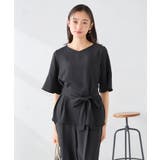 ［支持率NO.1/接触冷感/速乾/UVカット/イージーケア］浅Vネックブラウス | a.v.v【WOMEN】 | 詳細画像3 