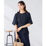 ［支持率NO.1/接触冷感/速乾/UVカット/イージーケア］浅Vネックブラウス | a.v.v【WOMEN】 | 詳細画像8 