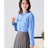 ブルー | バックタックシアーシャツ【接触冷感/イージーケア】 | a.v.v【WOMEN】