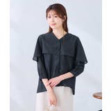 ネイビー | ケープ風シアーブラウス | a.v.v【WOMEN】