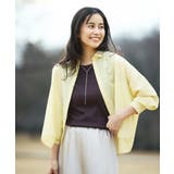 ライトイエロー | 【洗える】クロップド丈セミシアーシャツ | a.v.v【WOMEN】