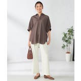 【接触冷感/洗える/イージーケア/毛玉になりにくい】シアータックシャツ | a.v.v【WOMEN】 | 詳細画像46 