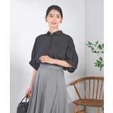 ブラック | 【接触冷感/洗える/イージーケア/毛玉になりにくい】シアータックシャツ | a.v.v【WOMEN】