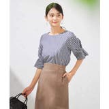 ネイビー | タックスリーブブラウス【WEB限定】 | a.v.v【WOMEN】