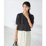 【接触冷感/UVカット/吸水速乾/イージーケア】サテンティアードブラウス | a.v.v【WOMEN】 | 詳細画像15 