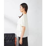 【接触冷感/UVカット/吸水速乾/イージーケア】サテンティアードブラウス | a.v.v【WOMEN】 | 詳細画像21 