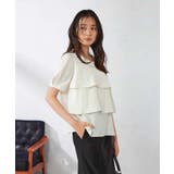 【接触冷感/UVカット/吸水速乾/イージーケア】サテンティアードブラウス | a.v.v【WOMEN】 | 詳細画像4 