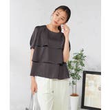 【接触冷感/UVカット/吸水速乾/イージーケア】サテンティアードブラウス | a.v.v【WOMEN】 | 詳細画像8 