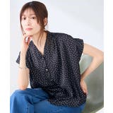 Vネックプリントギャザーブラウス | a.v.v【WOMEN】 | 詳細画像23 