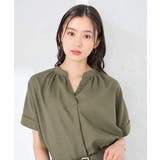 【洗える】リネンライクスキッパーギャザーブラウス | a.v.v【WOMEN】 | 詳細画像9