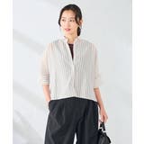 【接触冷感/イージーケア/洗える】クロップド丈セミシアーシャツ | a.v.v【WOMEN】 | 詳細画像6 