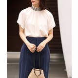 アイボリー | 配色スモッキングブラウス | a.v.v OUTLET【WOMEN】