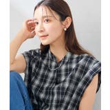 チェック柄フレンチスリーブブラウス | a.v.v【WOMEN】 | 詳細画像18 