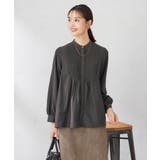 ダークグレー | ピンタックフレアブラウス | a.v.v【WOMEN】