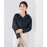 ラッフルフリルストライプブラウス | a.v.v【WOMEN】 | 詳細画像2