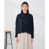 シアー クロップドバックタック シャツ 【洗える】 | a.v.v【WOMEN】 | 詳細画像30 