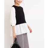 ブラック | レイヤード風チュニックブラウス | a.v.v【WOMEN】