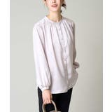 グレージュ | サテンギャザーブラウス | a.v.v【WOMEN】