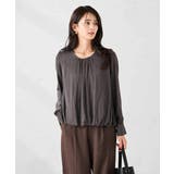 サテンバルーンブラウス | a.v.v【WOMEN】 | 詳細画像1 