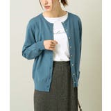 ブルー | 【洗える】クルーネックニットカーディガン/アンサンブル対応 | a.v.v【WOMEN】
