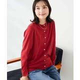 レッド | 【洗える】クルーネック美ラクるカーディガン | a.v.v【WOMEN】