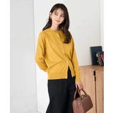 マスタード | 【洗える】クルーネック美ラクるカーディガン | a.v.v【WOMEN】