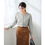 グレー | 【洗える】クルーネック美ラクるカーディガン | a.v.v【WOMEN】