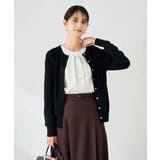 ブラック | 【洗える】クルーネック美ラクるカーディガン | a.v.v【WOMEN】