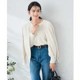 ヘアリーラメクルーネックカーディガン | a.v.v【WOMEN】 | 詳細画像1 