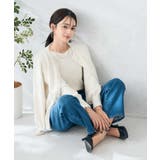 ヘアリーラメクルーネックカーディガン | a.v.v【WOMEN】 | 詳細画像21 