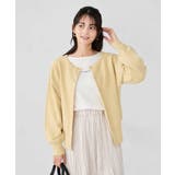 ライトイエロー | 【2WAY】クルーネッククロップドカーディガン | a.v.v【WOMEN】