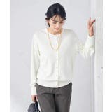 ホワイト | 【洗える/UVカット】クルーネックカーディガン | a.v.v【WOMEN】