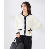 アイボリー | メタルボタンカノコニットジャケット | a.v.v【WOMEN】