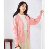 ピンク | スウェットライクVネックカーディガン | a.v.v【WOMEN】