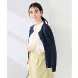 ネイビー | 【洗える/UVカット】クルーネックカーディガン | a.v.v【WOMEN】
