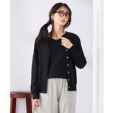 ブラック | 【洗える/UVカット】クルーネックカーディガン | a.v.v【WOMEN】