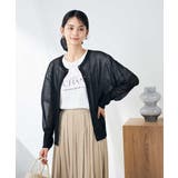 ブラック | 【2WAY】シアークルーネックカーディガン | a.v.v【WOMEN】