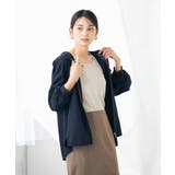 ネイビー | バックフレアシアーパーカー | a.v.v【WOMEN】