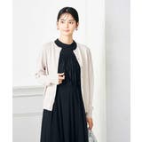 グレージュ | 【接触冷感/UVカット/洗える】クルーネック美ラクるサマーカーディガン | a.v.v【WOMEN】