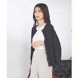 ブラック | 【接触冷感/UVカット/洗える】クルーネック美ラクるサマーカーディガン | a.v.v【WOMEN】