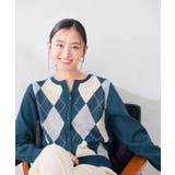 アーガイル柄 ヘンリーネック カーディガン | a.v.v【WOMEN】 | 詳細画像11
