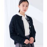 ネイビー | ツイーディー ニット ジャケット カーディガン | a.v.v【WOMEN】