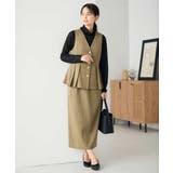 【2SET】ペプラムジレ×ナロースカート | a.v.v【WOMEN】 | 詳細画像2