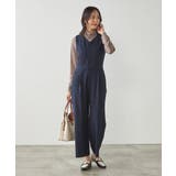 【マシンウォッシャブル】Vネックコンビネゾン | a.v.v【WOMEN】 | 詳細画像1 