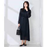 ネイビー | ランダムプリーツワンピース | a.v.v【WOMEN】