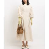 ベージュ | ボリュームスリーブタフタワンピース | a.v.v【WOMEN】