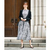 【洗える】フラワープリントギャザーノースリーブワンピース | a.v.v【WOMEN】 | 詳細画像3 