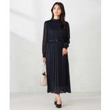 ネイビー | ランダムプリーツワンピース | a.v.v【WOMEN】