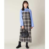 ブラック | 先染めチェックキャミワンピース | a.v.v【WOMEN】