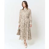 ベージュ | 【洗える】ランダムプリーツワンピース | a.v.v【WOMEN】